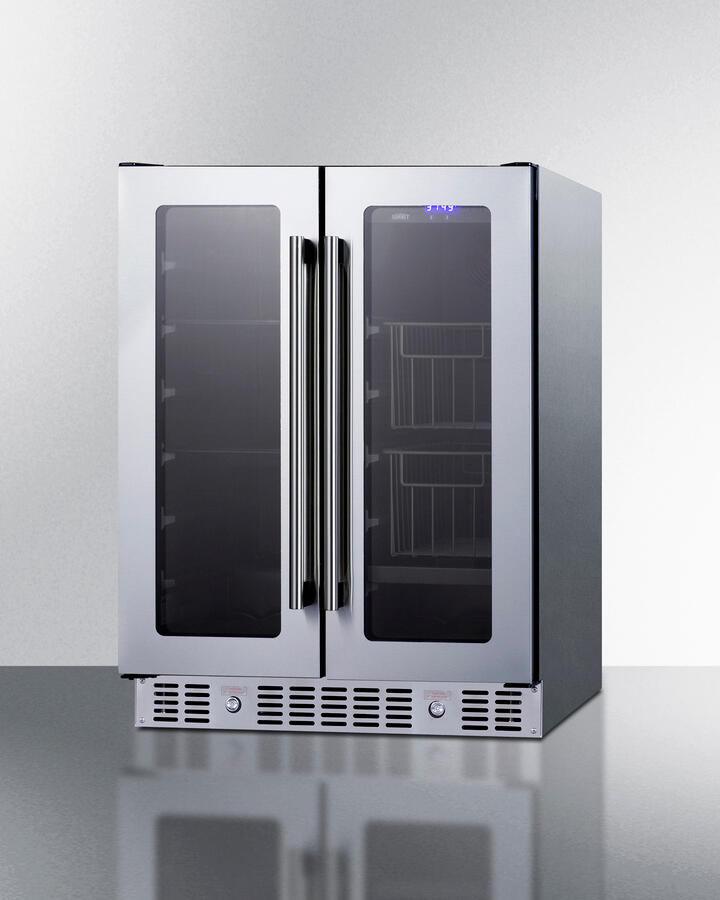 Summit ALFD24WBVCSSPANTRY 24" Built-In Dual-Zone Produce Refrigerator, Ada Compliant