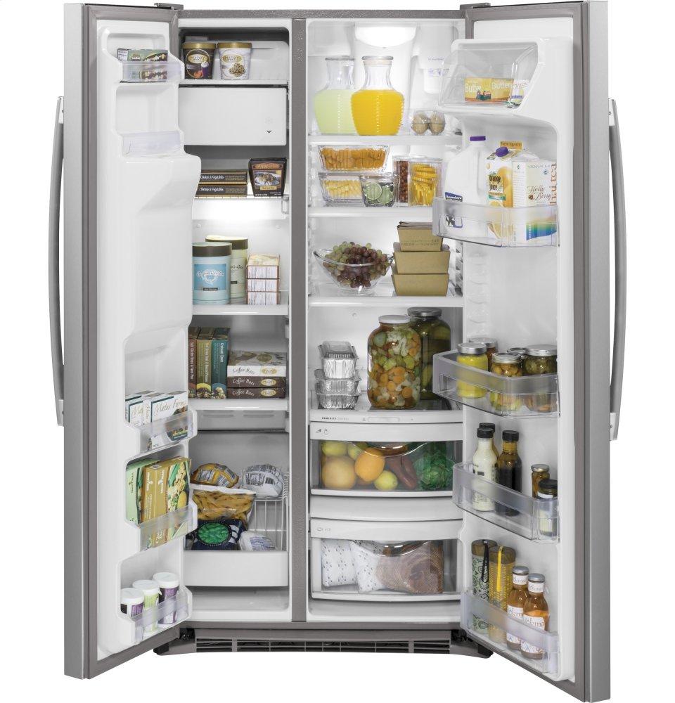 Ge Appliances GZS22DSJSS Ge® 21.9 Cu. Ft. Counter-Depth Side-By-Side Refrigerator
