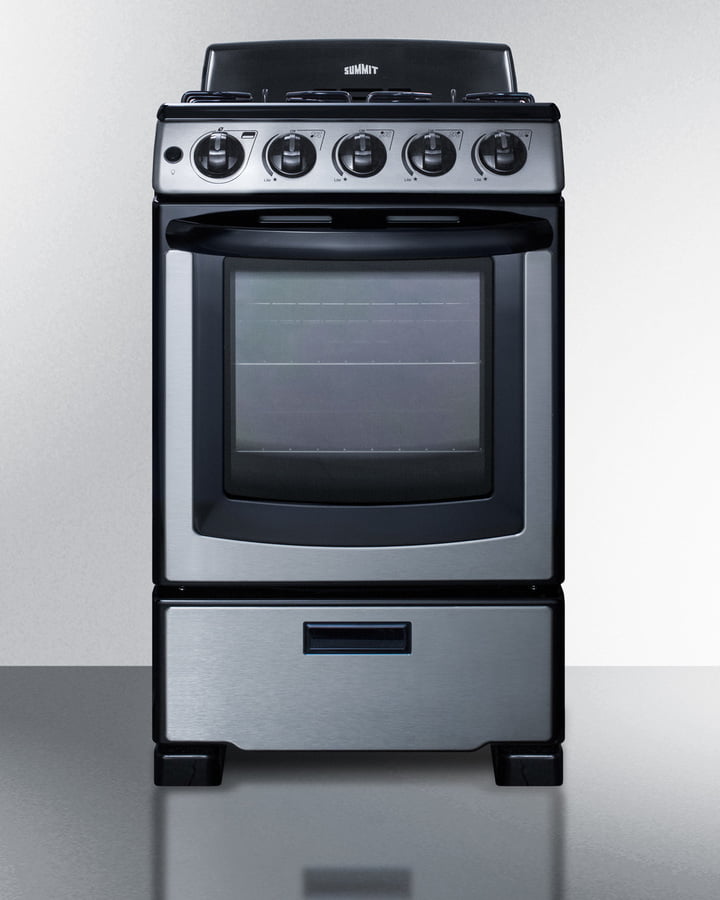 Summit PRO201SS 20" Wide Gas Range