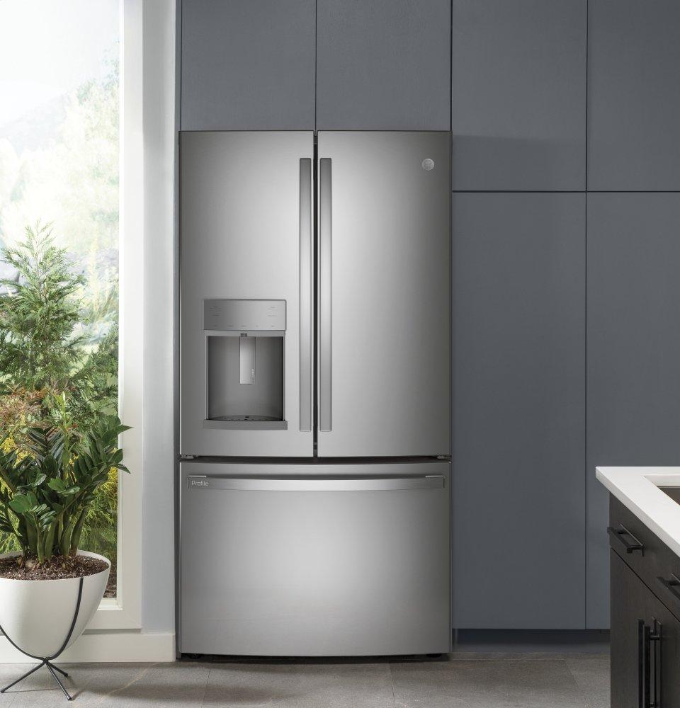 Ge Appliances PFE28KYNFS Ge Profile™ Series Energy Star® 27.7 Cu. Ft. Fingerprint Resistant French-Door Refrigerator With Hands-Free Autofill