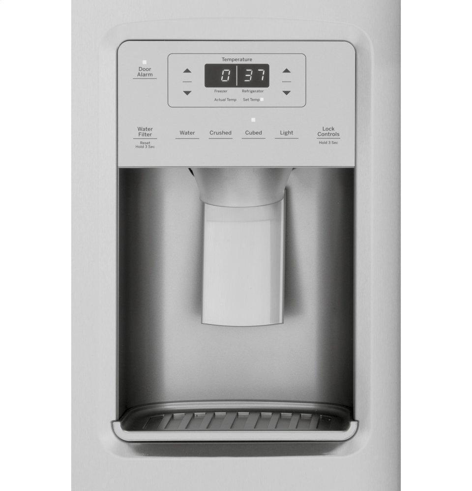 Ge Appliances GZS22IYNFS Ge® 21.8 Cu. Ft. Counter-Depth Fingerprint Resistant Side-By-Side Refrigerator