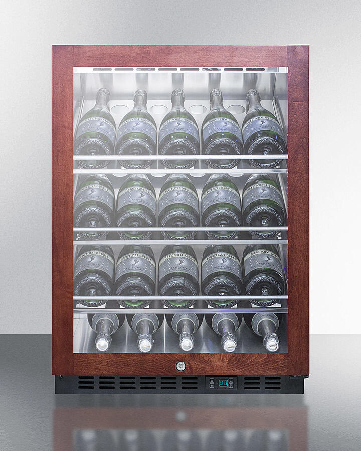 Summit SCR610BLCHPNR 24" Wide Single Zone Built-In Commercial Wine Cellar