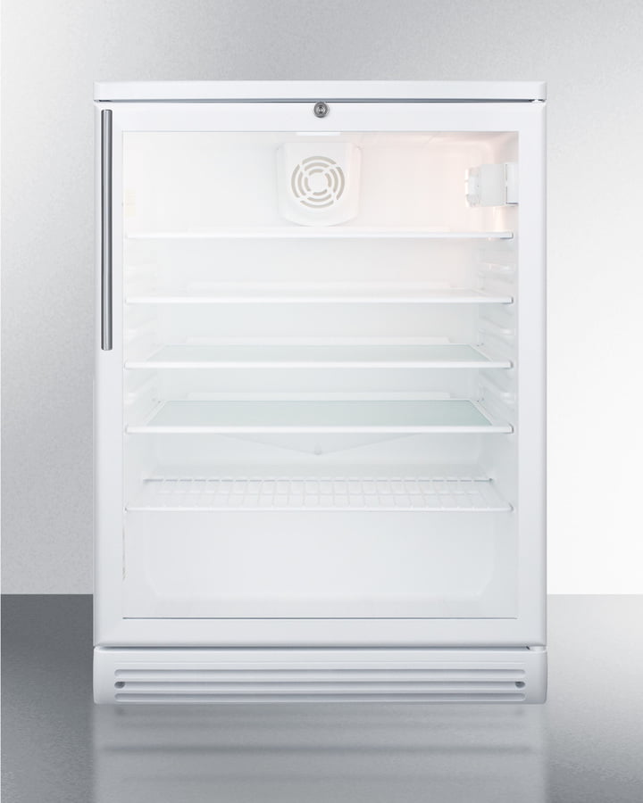 Summit SCR600GLBIHV Commercially Listed 5.5 Cu.Ft. Built-In Undercounter Beverage Center In A 24