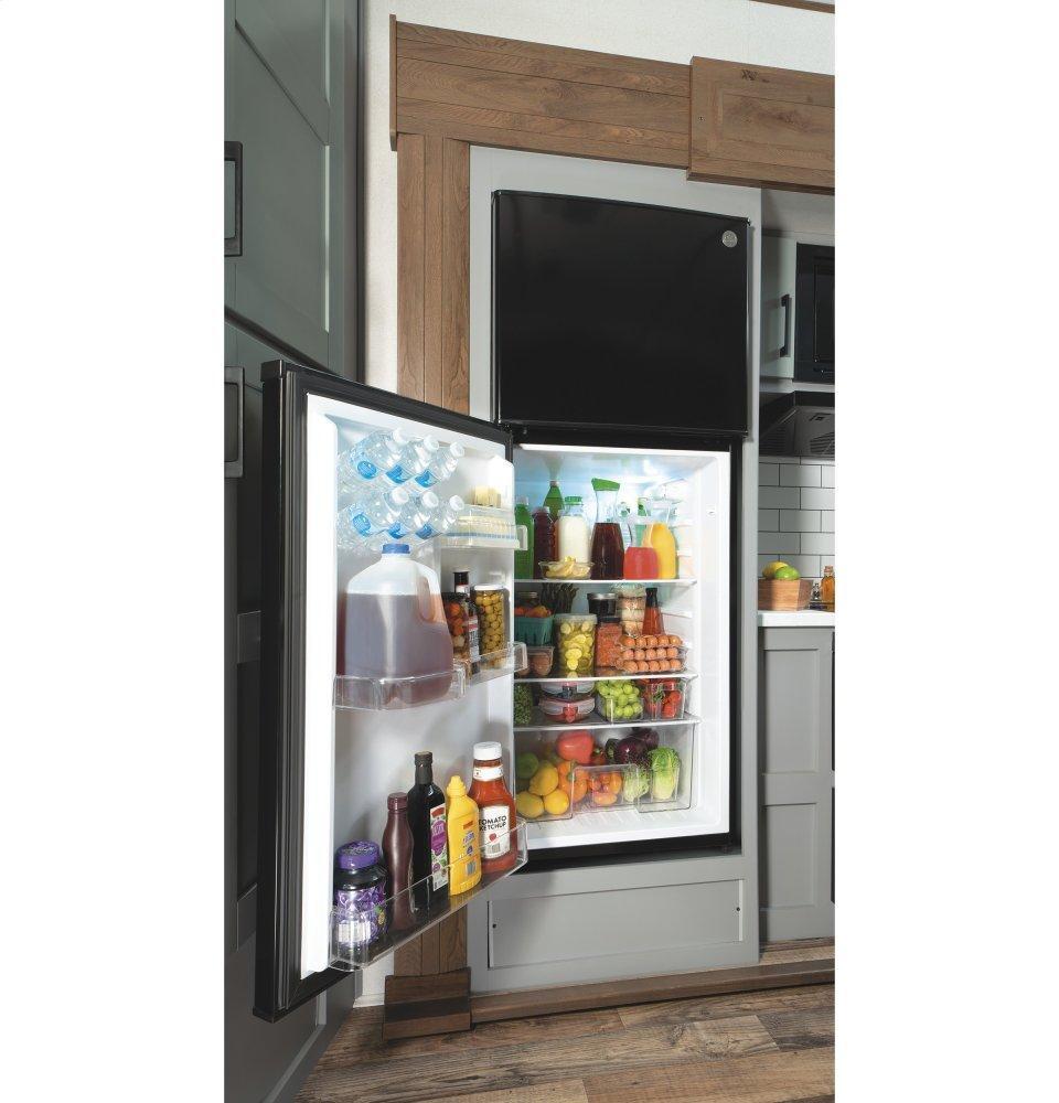 Ge Appliances GPV10FGNBB Ge® 9.8 Cu. Ft. 12 Volt Dc Power Top-Freezer Refrigerator