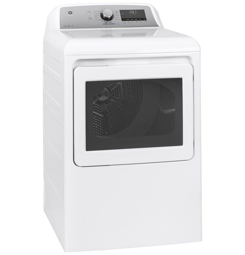 Ge Appliances GTD84GCSNWS Ge® 7.4 Cu. Ft. Capacity Smart Aluminized Alloy Drum Gas Dryer With Sanitize Cycle And Sensor Dry