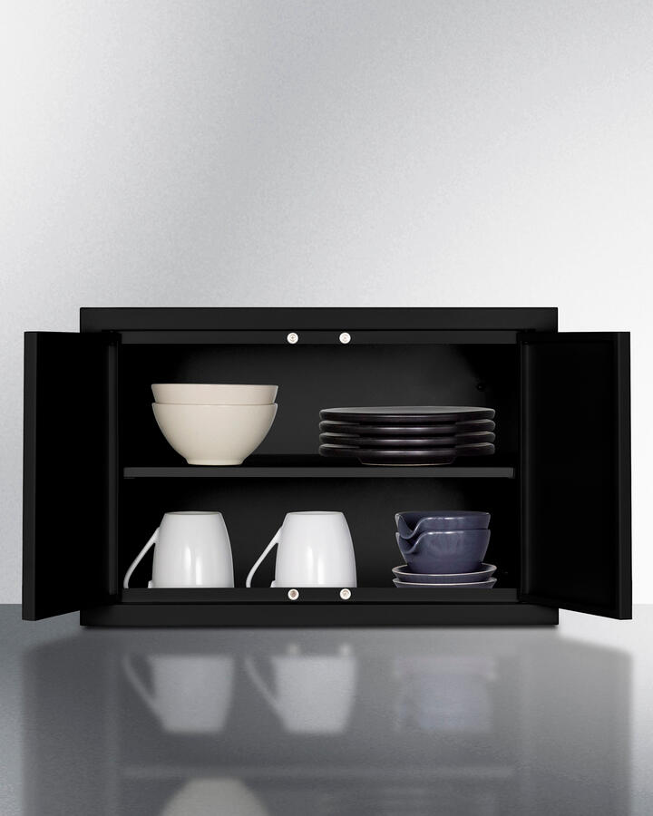 Summit CAB18SHORTBLK 18" Wide Wall Cabinet