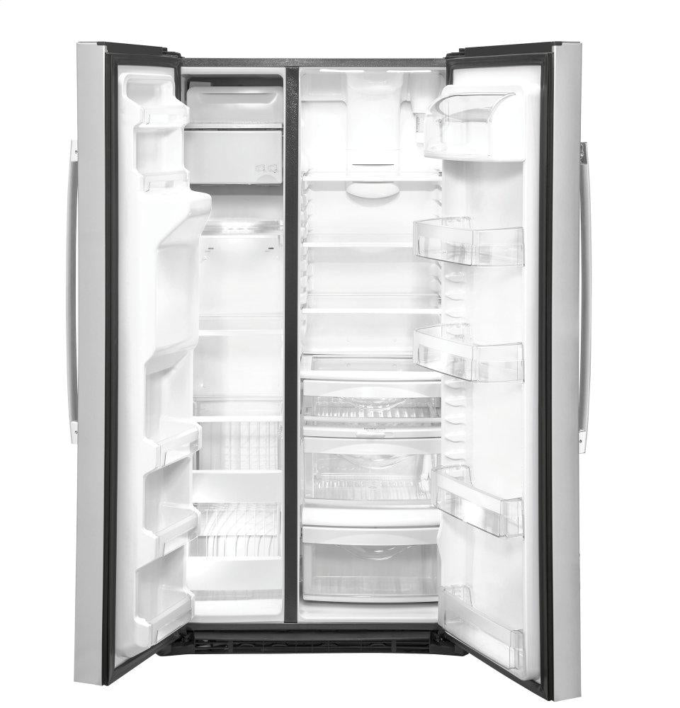 Ge Appliances GZS22IYNFS Ge® 21.8 Cu. Ft. Counter-Depth Fingerprint Resistant Side-By-Side Refrigerator