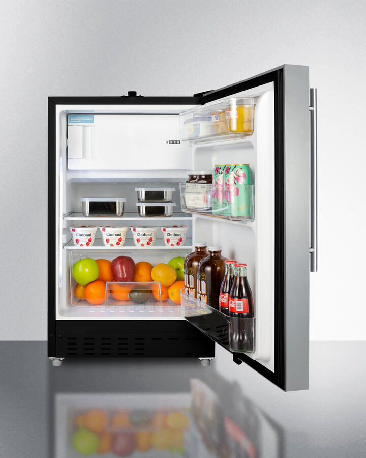 Summit ALRF49BCSSHV 20" Wide Built-In Refrigerator-Freezer, Ada Compliant