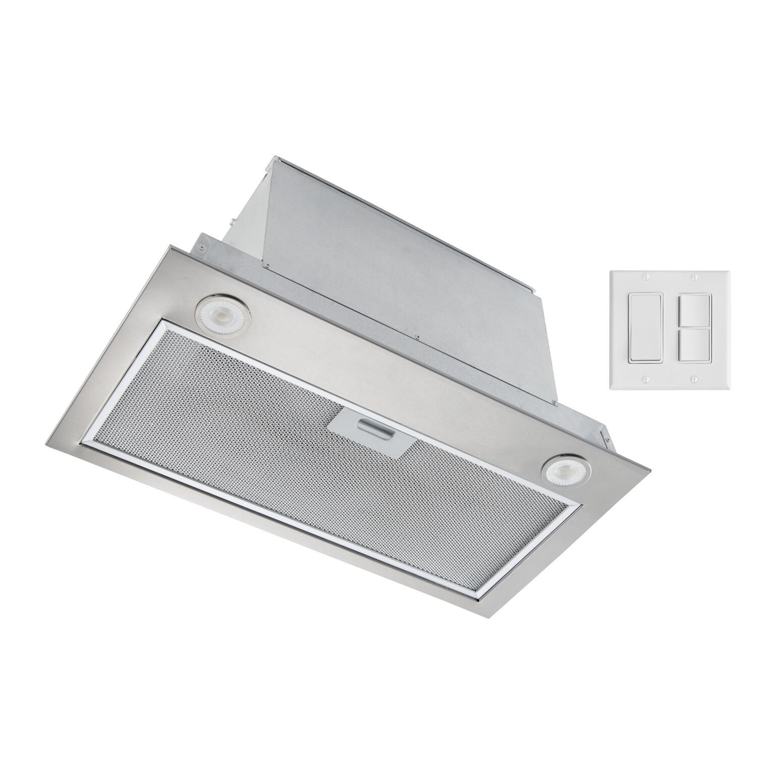 Broan PMA400SS Broan® 21-Inch Custom Range Hood Power Pack, 450 Max Blower Cfm, Stainless Steel, Ada, Energy Star Certified