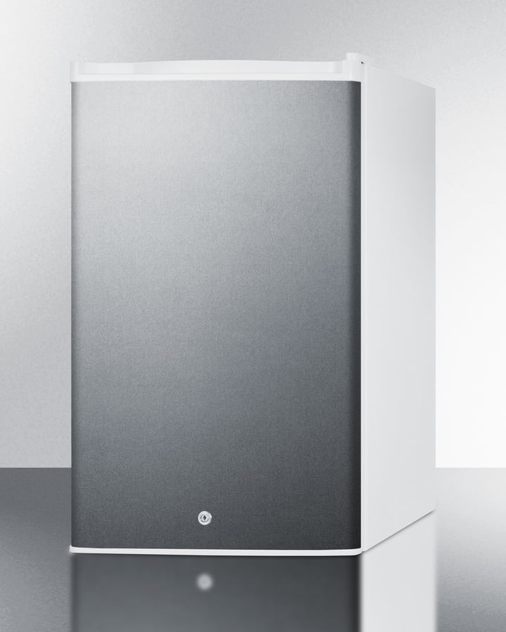 Summit FF31L7BISS Commercial Style Built-In Capable Compact All-Refrigerator In White With Digital Thermostat