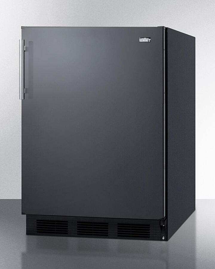 Summit CT663BKBIADA Ada Compliant Built-In Undercounter Refrigerator-Freezer For Residential Use, Cycle Defrost With Deluxe Interior And Black Exterior Finish