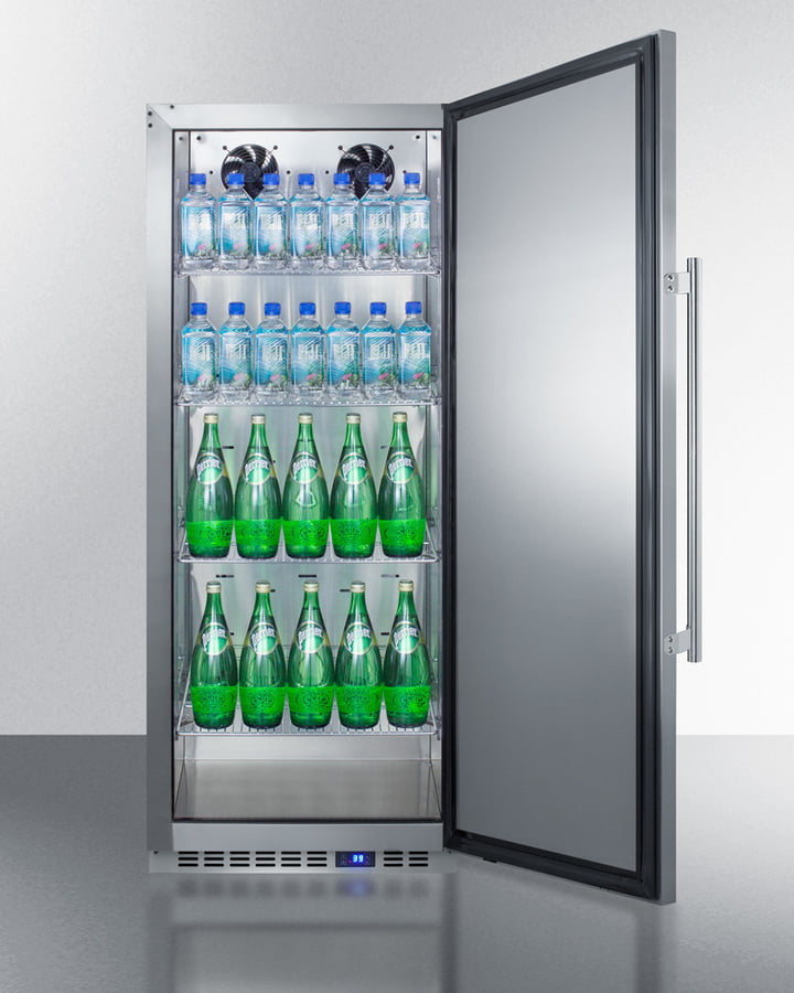 Summit FFAR121SS 10.1 Cu.Ft. Commercial All-Refrigerator With Stainless Steel Interior And Exterior, Digital Thermostat, Lock, And Automatic Defrost Operation