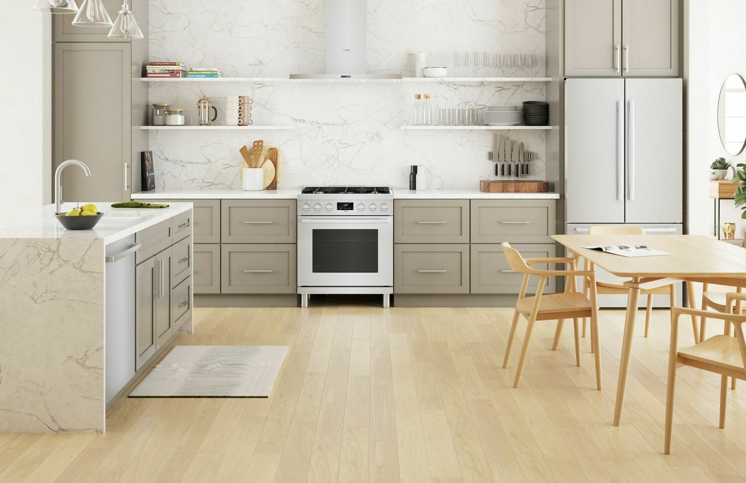 Bosch HDS8055U 800 Series Dual Fuel Freestanding Range 30'' Stainless Steel Hds8055U