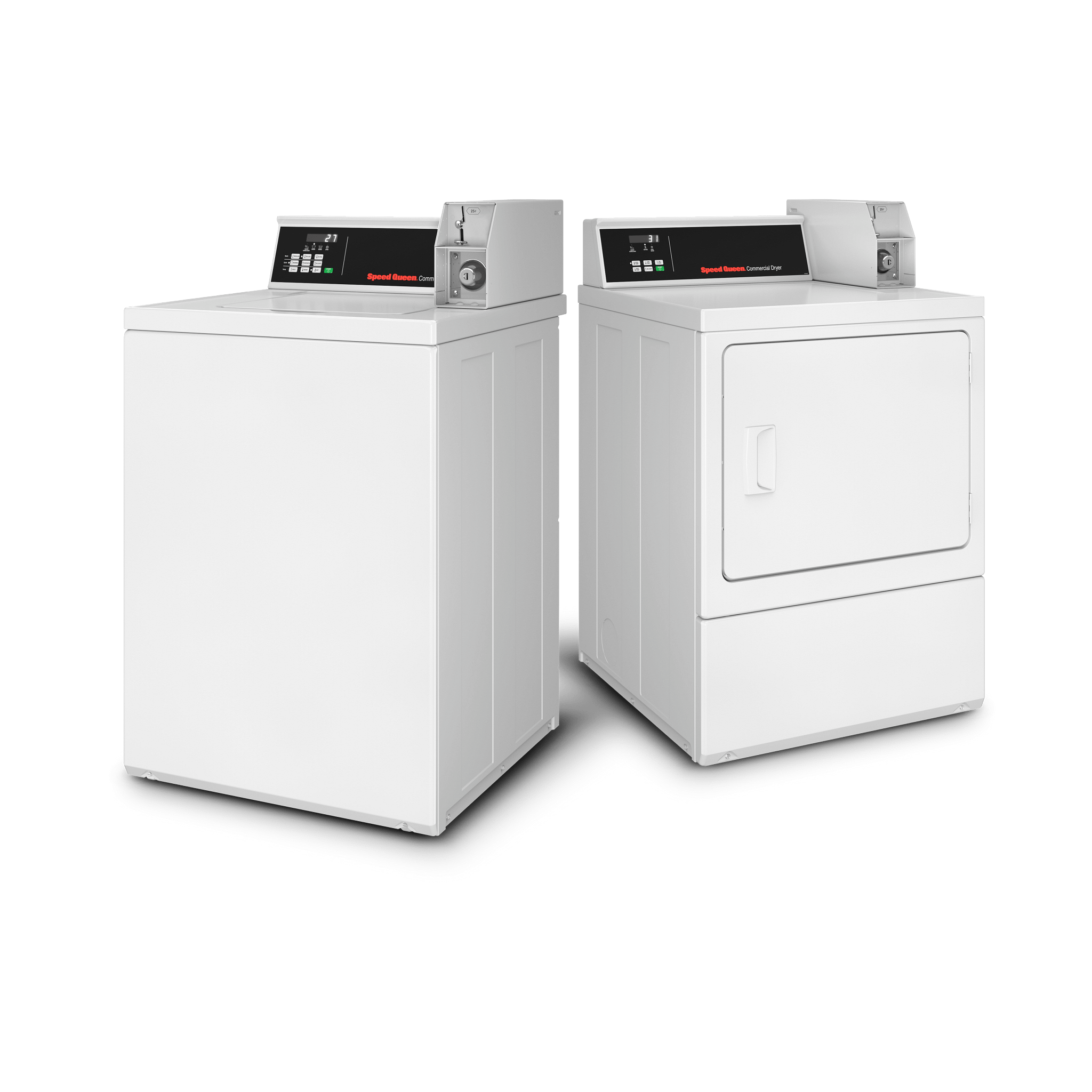 Speed Queen DV6000WE Light Commercial Coin Drop Top Load Matching Dryer - Electric