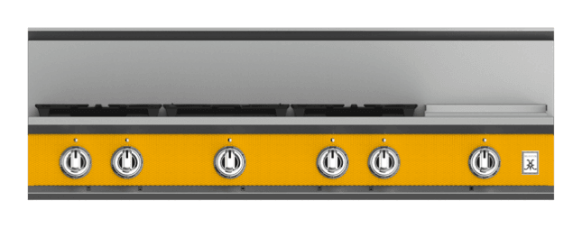 Hestan KRT485GDLPYW 48" 5-Burner Rangetop With 12" Griddle - Liquid Propane - Yellow / Sol