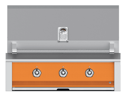 Hestan EMB36LPOR Aspire Series - 36" Liquid Propane Built In Grill W/ U-Burners And Sear Burner - Citra / Orange