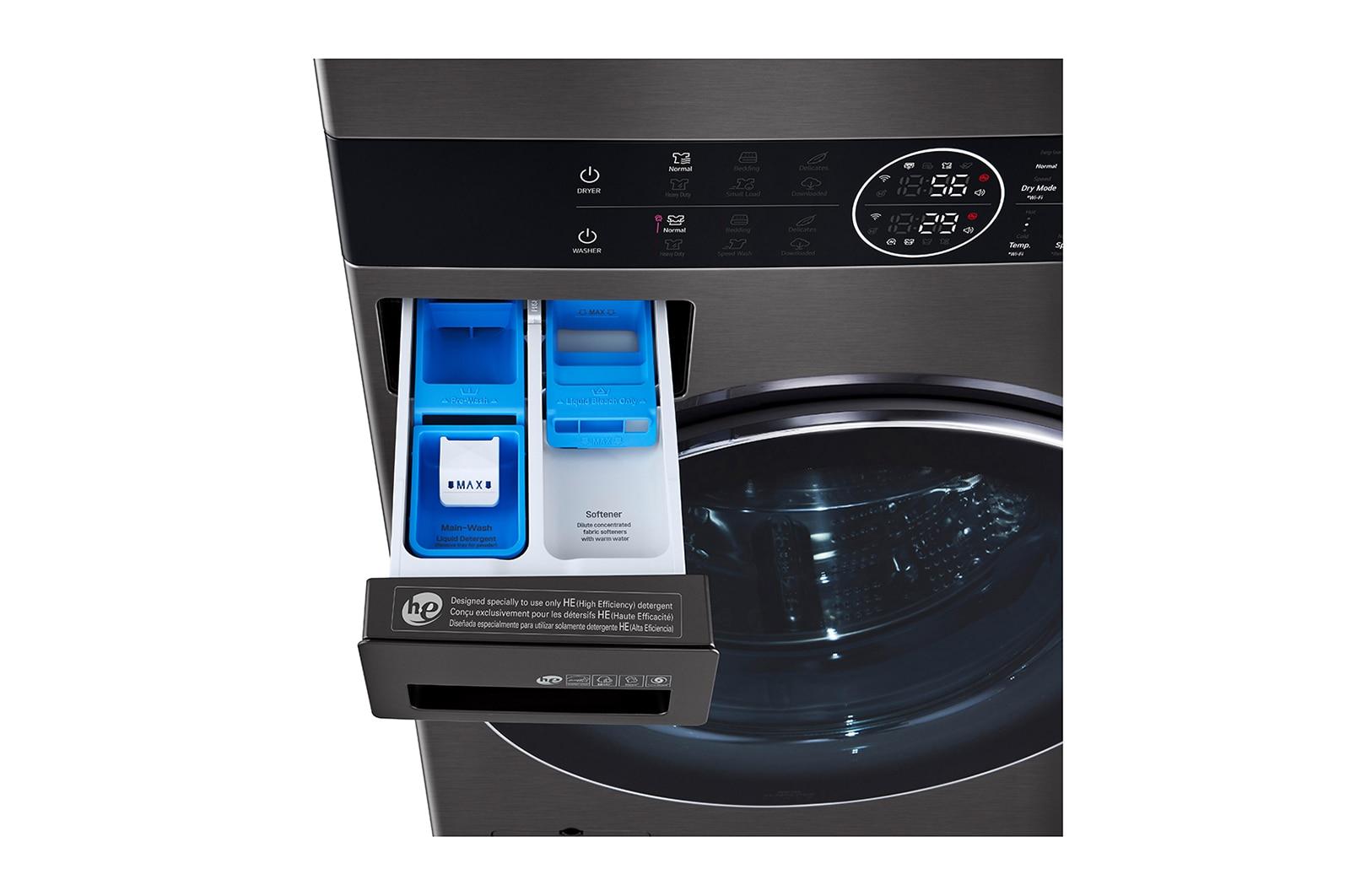 Lg WKHC202HBA Single Unit Lg Washtower™ With Center Control™ 4.5 Cu. Ft. Front Load Washer And 7.2 Cu. Ft. Front Load Ventless Dryer