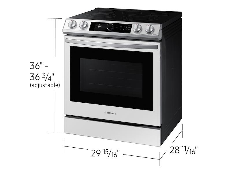 Samsung NX60BB871112 Bespoke Smart Slide-In Gas Range 6.0 Cu. Ft. With Smart Dial, Air Fry & Wi-Fi In White Glass