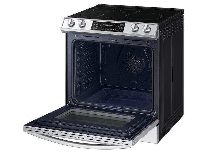 Samsung NE63BB861112 Bespoke 6.3 Cu. Ft. Smart Rapid Heat Induction Slide-In Range With Air Fry & Convection+ In White Glass