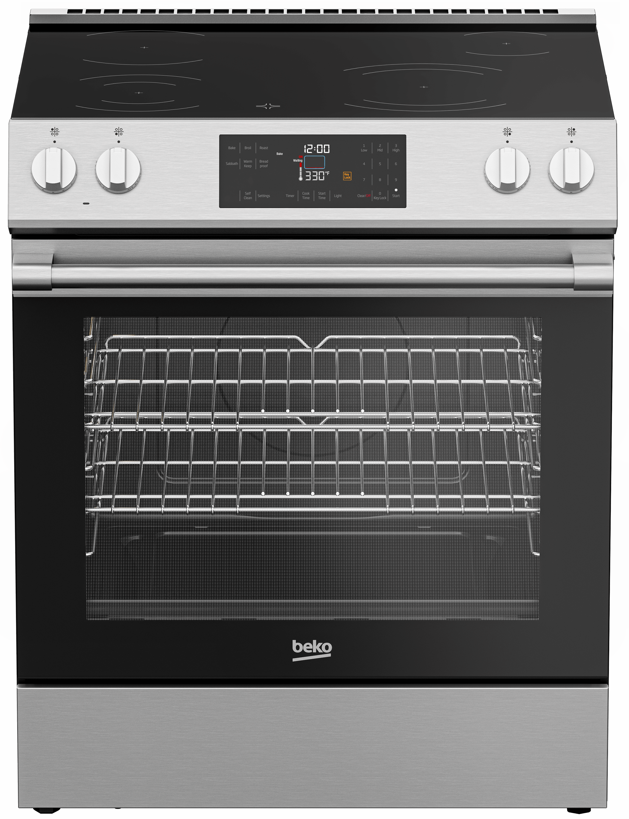 Beko SLER30423SS 30" Slide-In Range