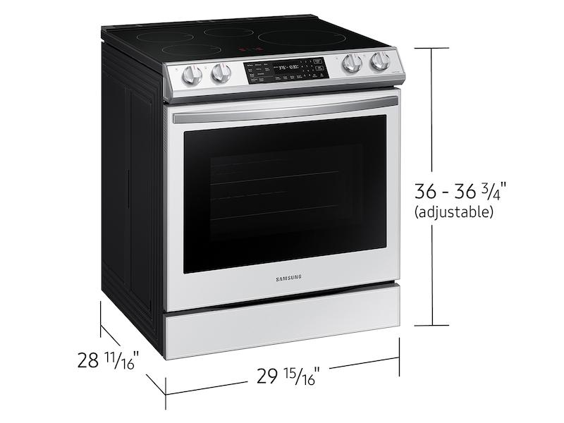 Samsung NE63BB861112 Bespoke 6.3 Cu. Ft. Smart Rapid Heat Induction Slide-In Range With Air Fry & Convection+ In White Glass