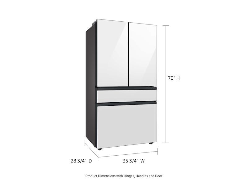 Samsung RF23BB860012 Bespoke 4-Door French Door Refrigerator (23 Cu. Ft.) With Beverage Center™ In White Glass