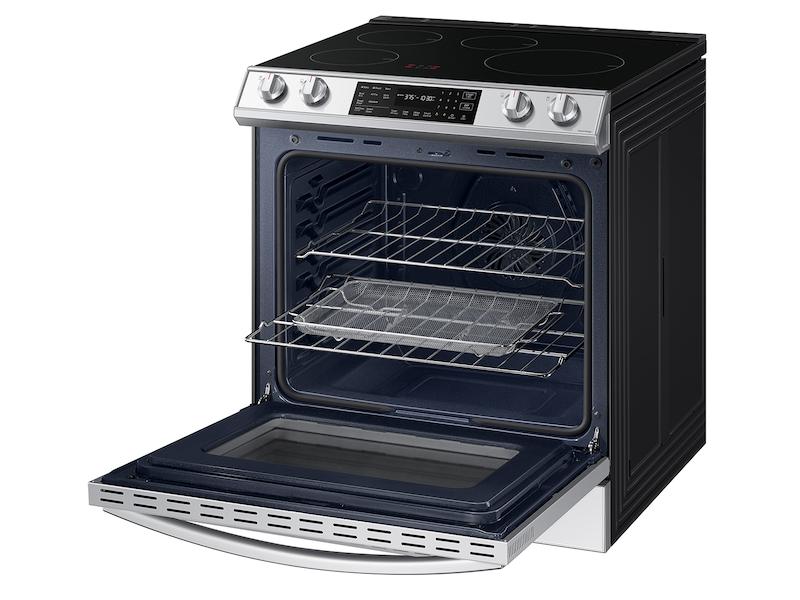 Samsung NE63BB861112 Bespoke 6.3 Cu. Ft. Smart Rapid Heat Induction Slide-In Range With Air Fry & Convection+ In White Glass