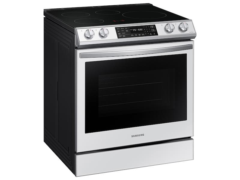 Samsung NE63BB861112 Bespoke 6.3 Cu. Ft. Smart Rapid Heat Induction Slide-In Range With Air Fry & Convection+ In White Glass