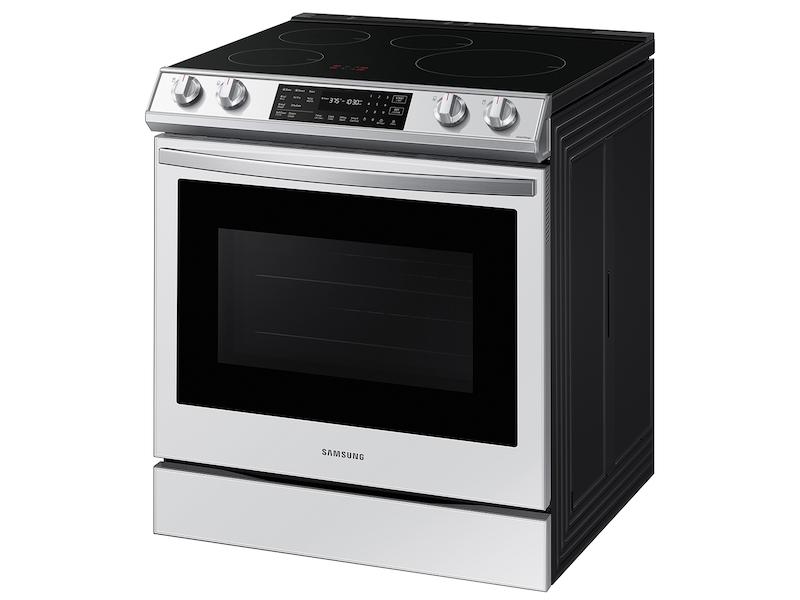 Samsung NE63BB861112 Bespoke 6.3 Cu. Ft. Smart Rapid Heat Induction Slide-In Range With Air Fry & Convection+ In White Glass