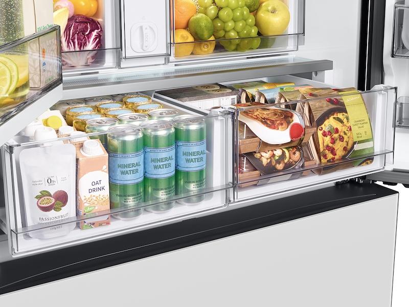 Samsung RF24BB660012 Bespoke 3-Door French Door Refrigerator (24 Cu. Ft.) With Beverage Center™ In White Glass