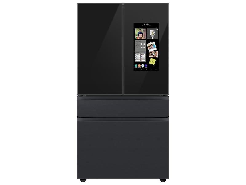 Samsung RF29BB89008M Bespoke 4-Door French Door Refrigerator (29 Cu. Ft.) - With Top Left And Family Hub™ Panel In Charcoal Glass - And Matte Black Steel Middle And Bottom Door Panels