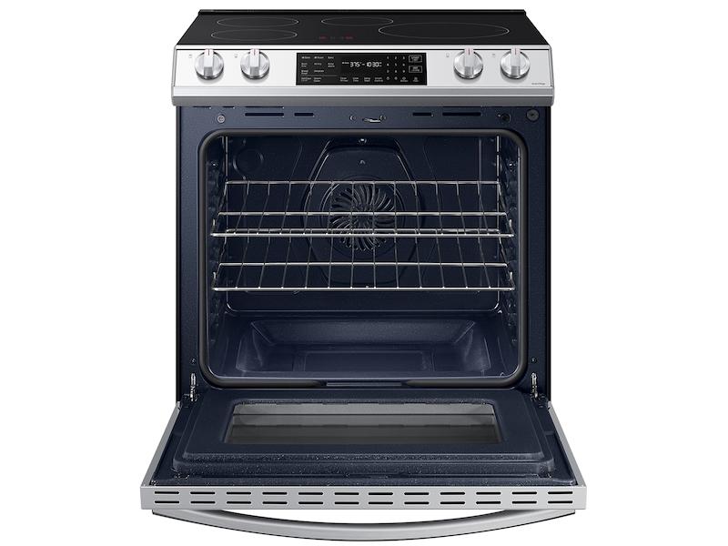 Samsung NE63BB861112 Bespoke 6.3 Cu. Ft. Smart Rapid Heat Induction Slide-In Range With Air Fry & Convection+ In White Glass