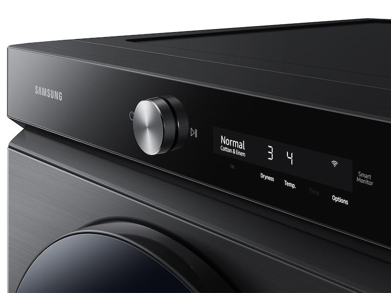 Samsung DVG53BB8700V Bespoke 7.6 Cu. Ft. Ultra Capacity Gas Dryer With Super Speed Dry And Ai Smart Dial In Brushed Black