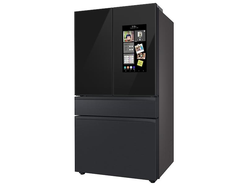 Samsung RF29BB89008M Bespoke 4-Door French Door Refrigerator (29 Cu. Ft.) - With Top Left And Family Hub™ Panel In Charcoal Glass - And Matte Black Steel Middle And Bottom Door Panels