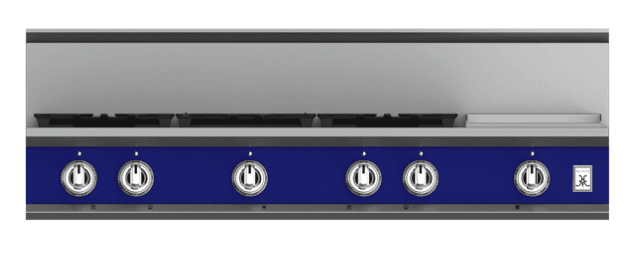 Hestan KRT485GDLPBU 48" 5-Burner Rangetop With 12" Griddle - Liquid Propane - Blue / Prince