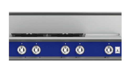 Hestan KRT364GDNGBU 36" 4-Burner Rangetop With 12" Griddle - Natural Gas - Blue / Prince