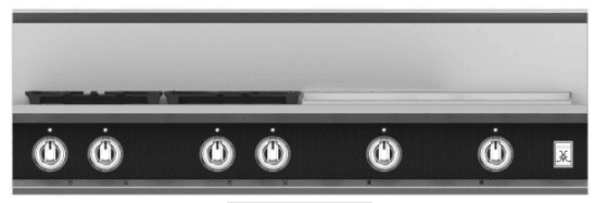 Hestan KRT484GDNGBK 48" 4-Burner Rangetop With 24" Griddle - Natural Gas - Black / Stealth