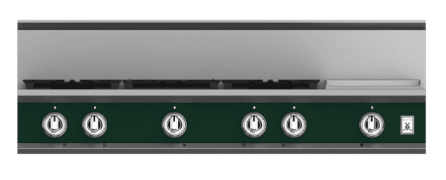 Hestan KRT485GDLPGR 48" 5-Burner Rangetop With 12" Griddle - Liquid Propane - Green / Grove