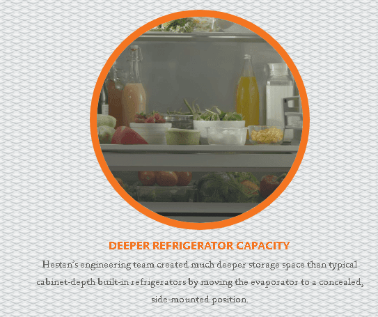 Hestan KRBL36BK 36" Bottom Mount, Bottom Compressor Refrigerator - Left Hinge - Black / Stealth