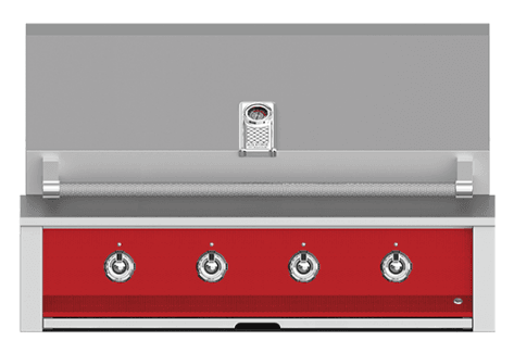 Hestan EAB42LPRD Aspire Series - 42" Liquid Propane Built In Grill W/ U-Burners - Matador / Red
