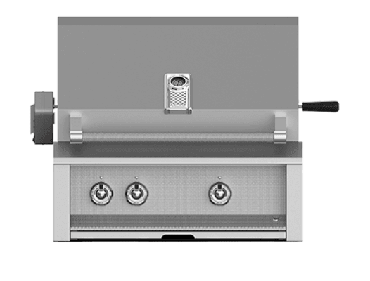Hestan EMBR30LP Aspire Series - 30" Liquid Propane Built In Grill W/ U-Burner, Sear Burner And Rotisserie - Steeletto / Stainless Steel